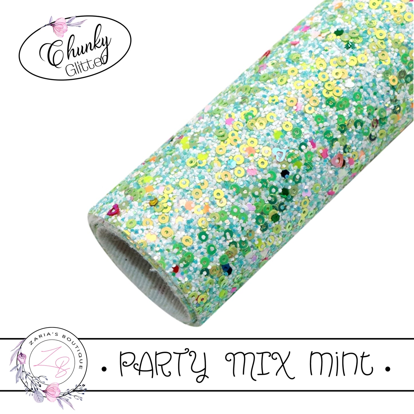 ⋅ Party Mix ⋅ Mint Green ⋅ Chunky Glitter ⋅