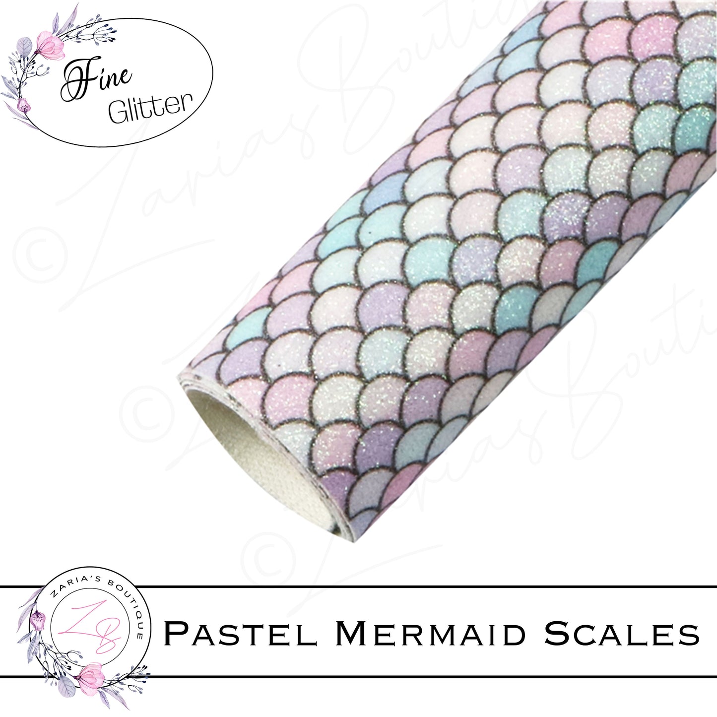 ⋅ Pastel Mermaid Scales ⋅ Fine Glitter Sheets ⋅