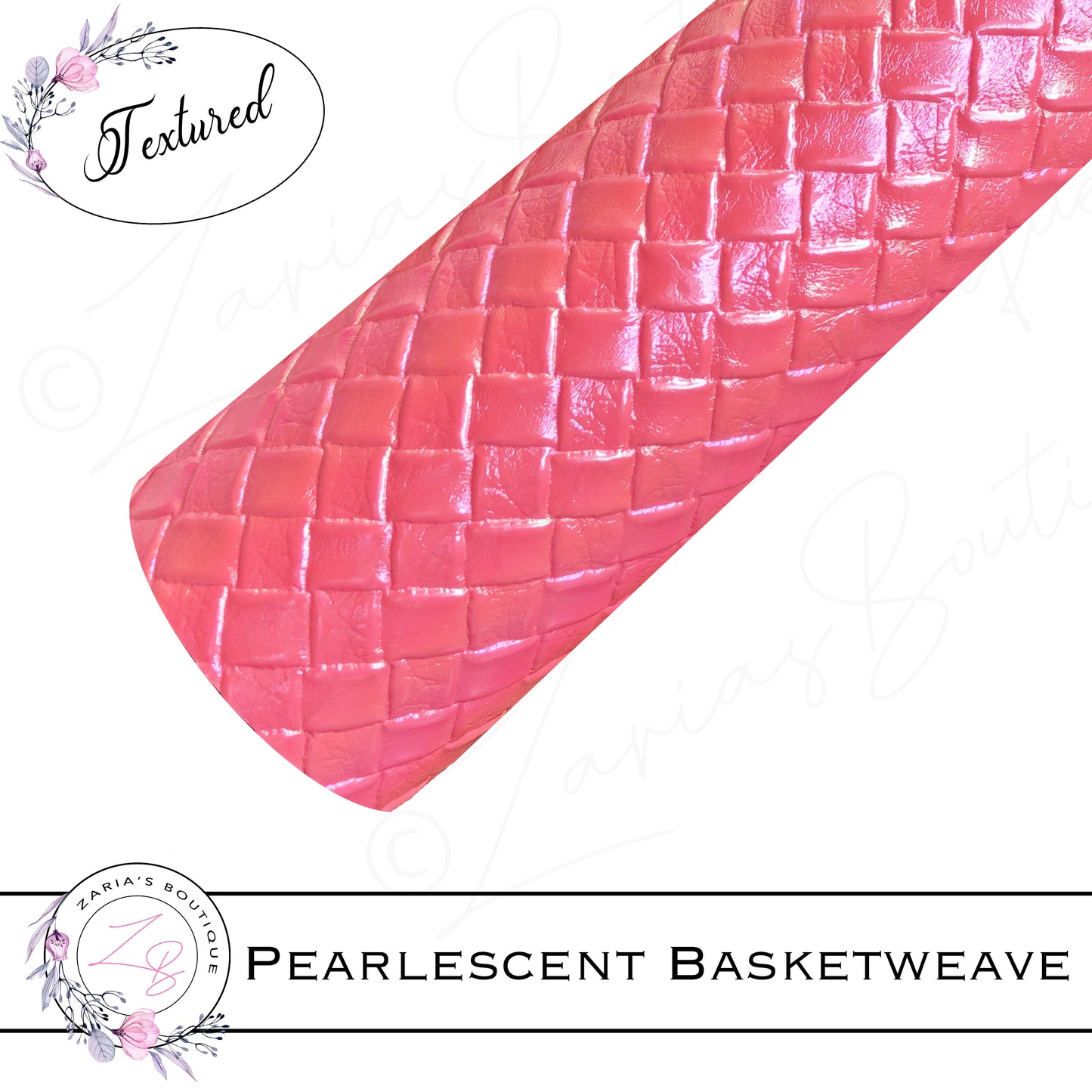 ⋅ Pearlescent Basketweave ⋅ Textured Vegan Faux Leather ⋅