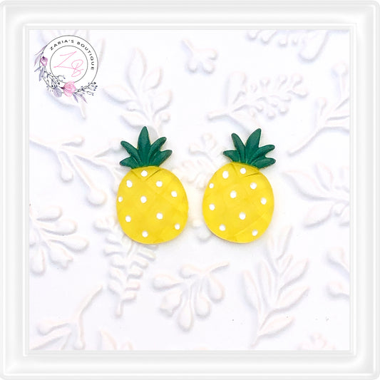 ⋅ YELLOW PINEAPPLES ⋅ Flatback Resin Embellishments ⋅