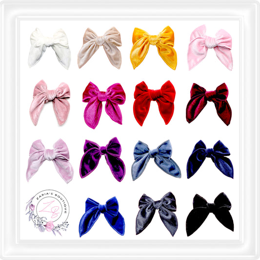 ⋅ Velvet Bows ⋅ Pre-Made Pre-Tied ⋅ 15 Gorgeous Colours ⋅