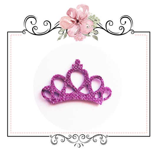 Princess Tiara Crown Glitter Embellishment ~ Purple