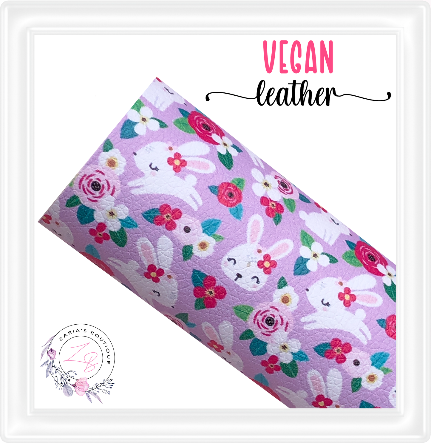 ⋅ Playful Bunnies ⋅ Purple Vegan Faux Leather ⋅