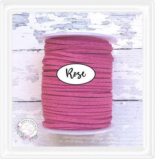 ⋅ Faux Suede Cord ⋅ 2.7mm ⋅ Rose Pink ⋅ 5 Metres ⋅