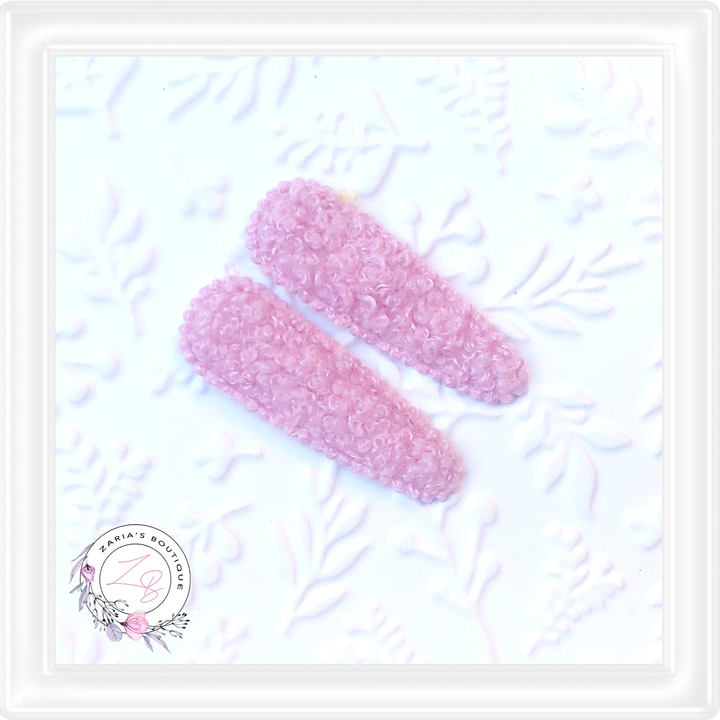 • Snap Clip Cover Appliques • Dusty Pink Woolly Sherpa •