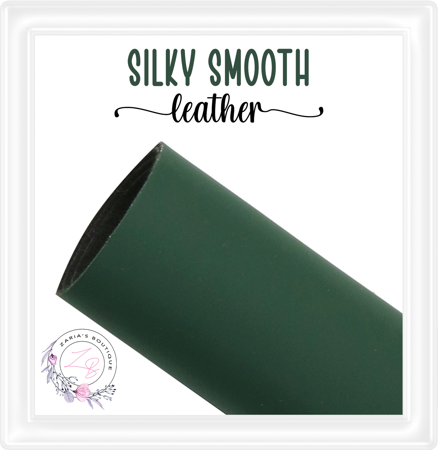 ⋅ Dark Bottle Green ⋅ Silky Smooth Premium Vegan Faux Leather ⋅ 0.90mm ⋅