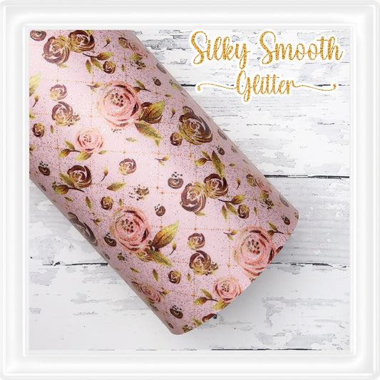 ⋅ Antique Roses  ⋅  Silky Smooth Glitter Faux Leather ⋅