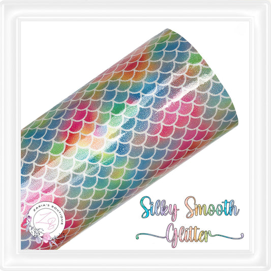 ⋅ Mermaid Scales  ⋅  Silky Smooth Glitter Faux Leather ⋅ Pinks