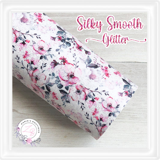 ⋅ Pink Magnolias  ⋅  Silky Smooth Glitter Faux Leather ⋅