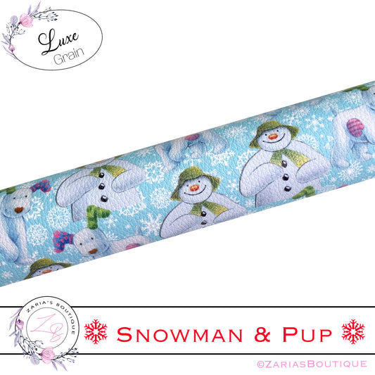 Snowman & Pup Christmas Faux Leather 3 Piece Bundle