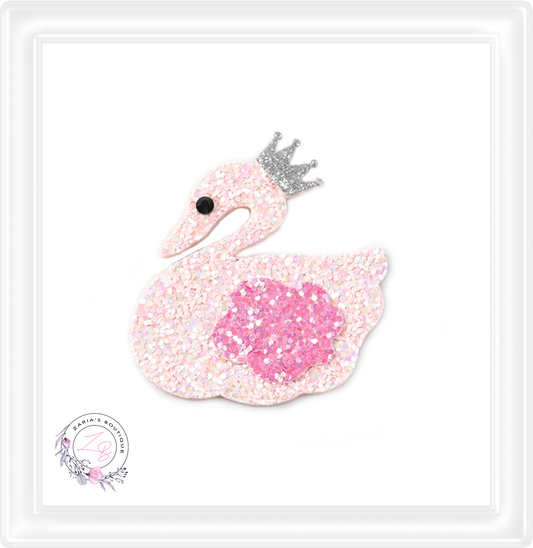 ⋅ Light Pink Swan Princess ⋅ Chunky Glitter Embellishments x 2