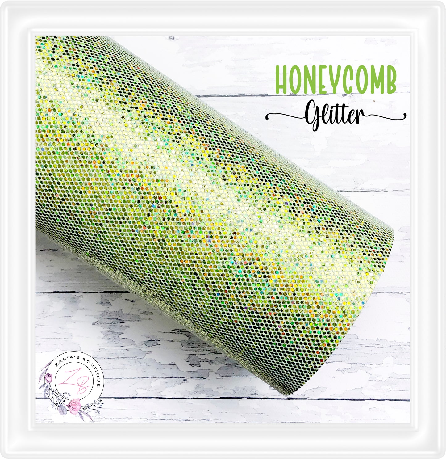 ⋅ Honeycomb Textured Glitter ⋅  Lime Sparkle ⋅