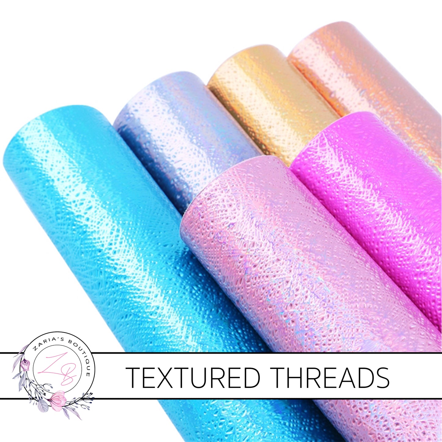 Textured Threads Holo Faux Leather Leatherette ~ Light Pink ~ 0.86mm
