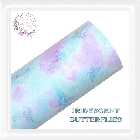 ⋅ IRIDESCENT BUTTERFLIES ⋅ Stamped Tie Dyed Velour Craft Sheets ⋅
