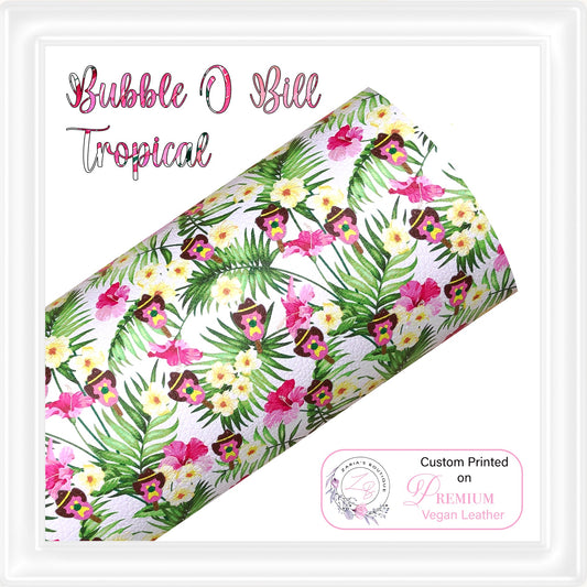 ⋅ Tropical Stripes ⋅ Exclusive Design Custom Printed Premium Vegan Faux Leather ⋅ 