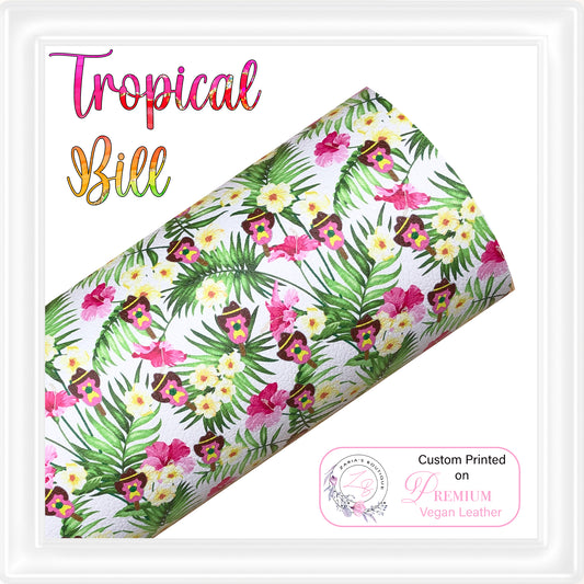⋅ Bubble O Bill Tropical ⋅ Exclusive Design Custom Printed Premium Vegan Faux Leather ⋅ 