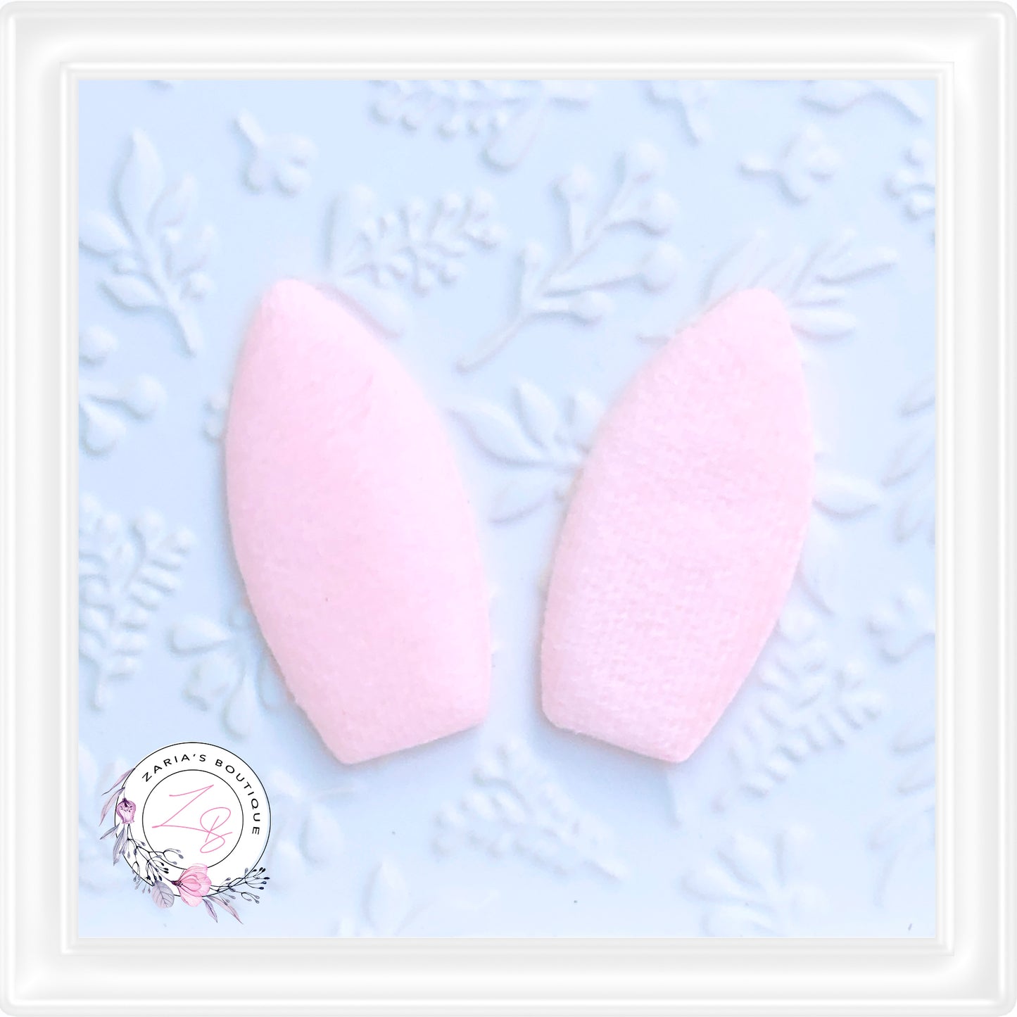 Soft Padded Ears ~  Pink ~ Animal Ear Embellishment x 2 pieces