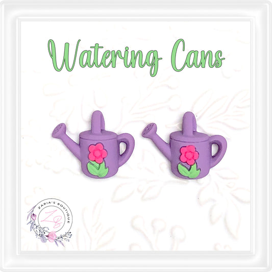 ⋅ WATERING CANS ⋅ Flatback Resin Embellishments ⋅ 2 Pieces