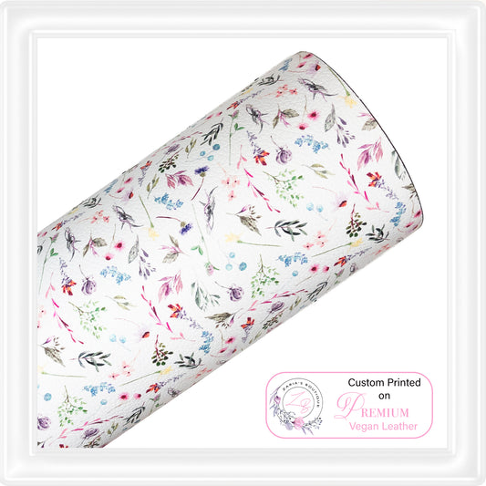 ⋅  Wildflowers ⋅ Custom Printed Premium Vegan Faux Leather ⋅