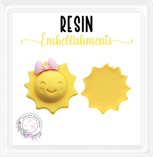 ⋅ Sun Embellishments ⋅ 2 pieces ⋅ Flatback Resin