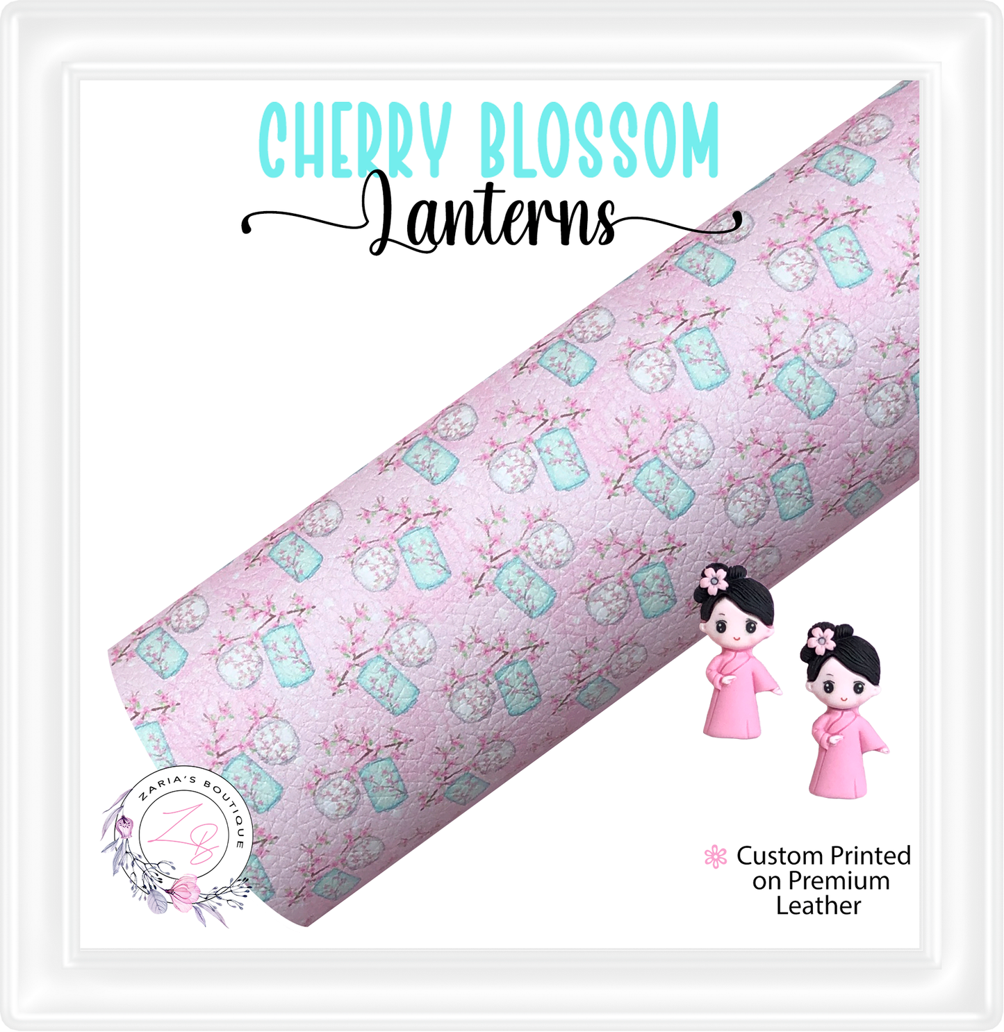 ⋅ Cherry Blossom Lanterns ⋅ Co-ordinating Embellishments ⋅ Premium Custom Vegan Faux Leather