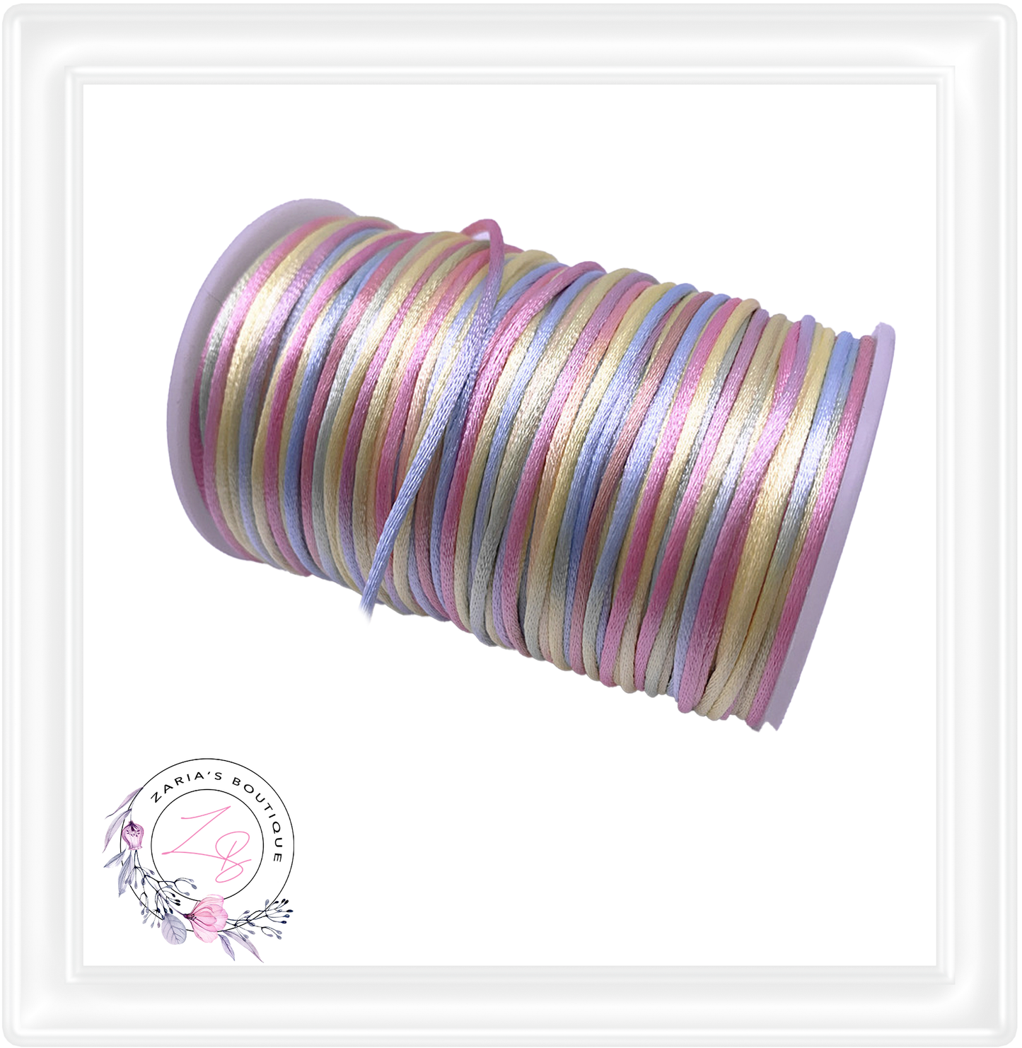 ⋅ Silky Satin Cord ⋅ Ombre Pastels ⋅ 2.0mm ⋅ 5 yards ⋅