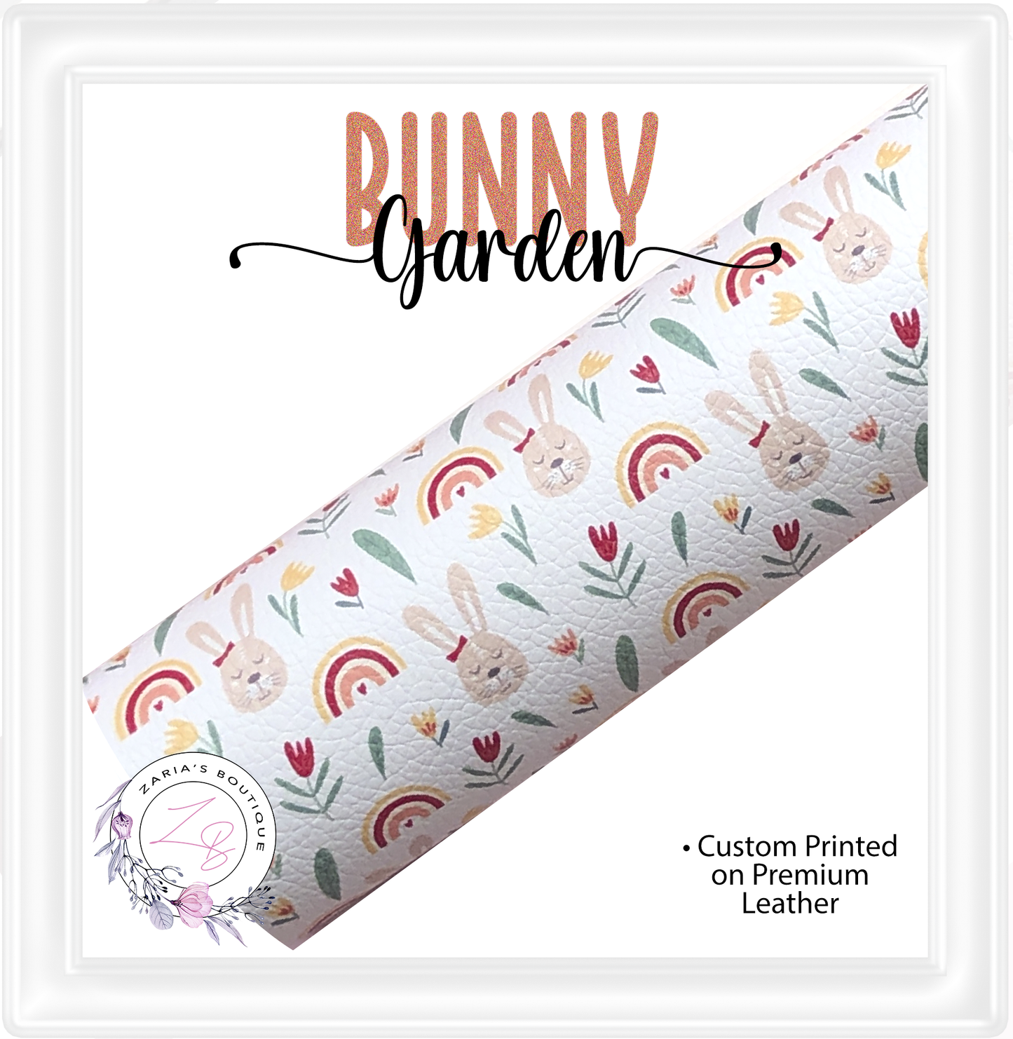 ⋅  Bunny Garden ⋅ Custom Premium Vegan Faux Leather