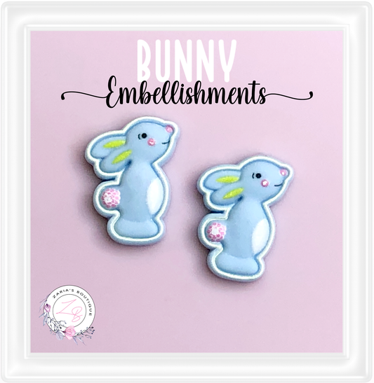 ⋅ Sweet Bunnies ⋅ Flatback Resin Bow Embellishments ⋅ 2 pieces