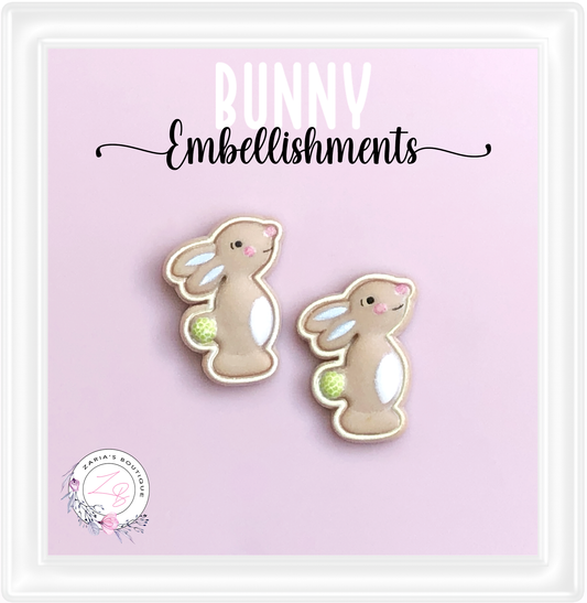 ⋅ Sweet Bunnies ⋅ Flatback Resin Bow Embellishments ⋅ 2 pieces