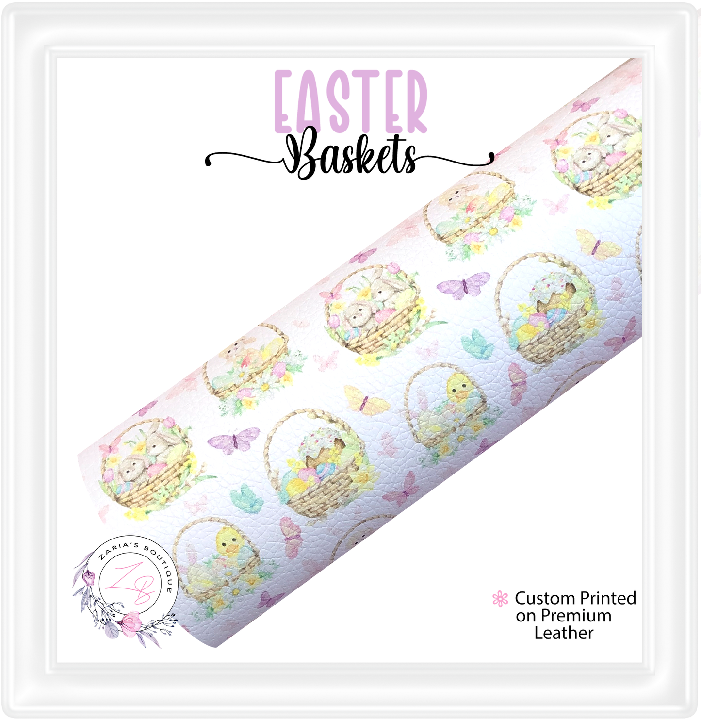 ⋅ Easter Baskets ⋅ Premium Custom Vegan Faux Leather