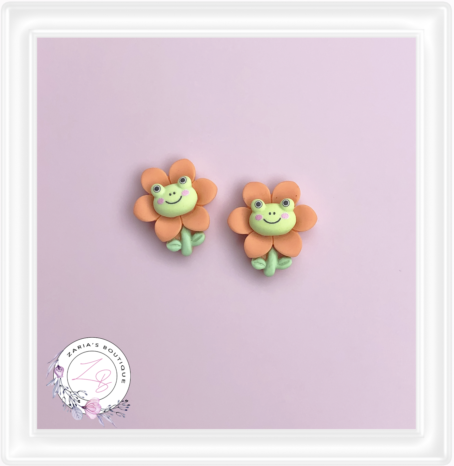 ⋅ Frog Flowers ⋅ Flatback Resin Bow Embellishments ⋅ 2 pieces