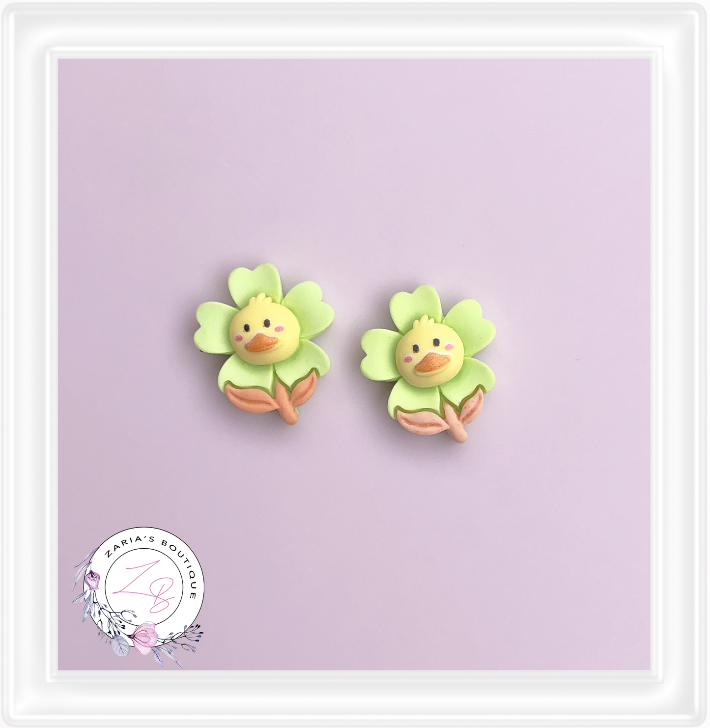 ⋅ Duckling Flowers ⋅ Flatback Resin Bow Embellishments ⋅ 2 pieces