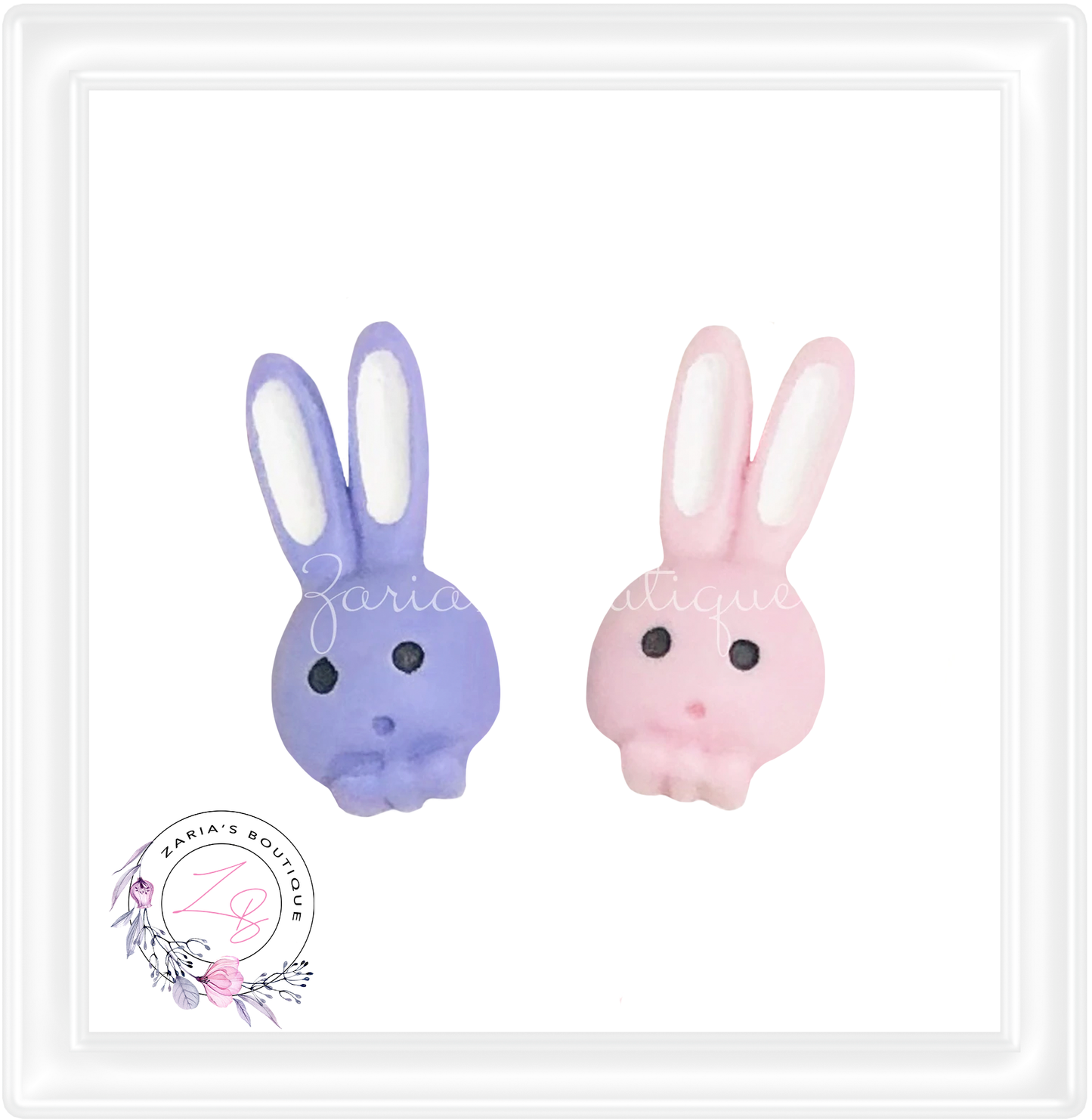 ⋅ Purple Rabbit Easter Resin Embellishment x 2 pieces ⋅