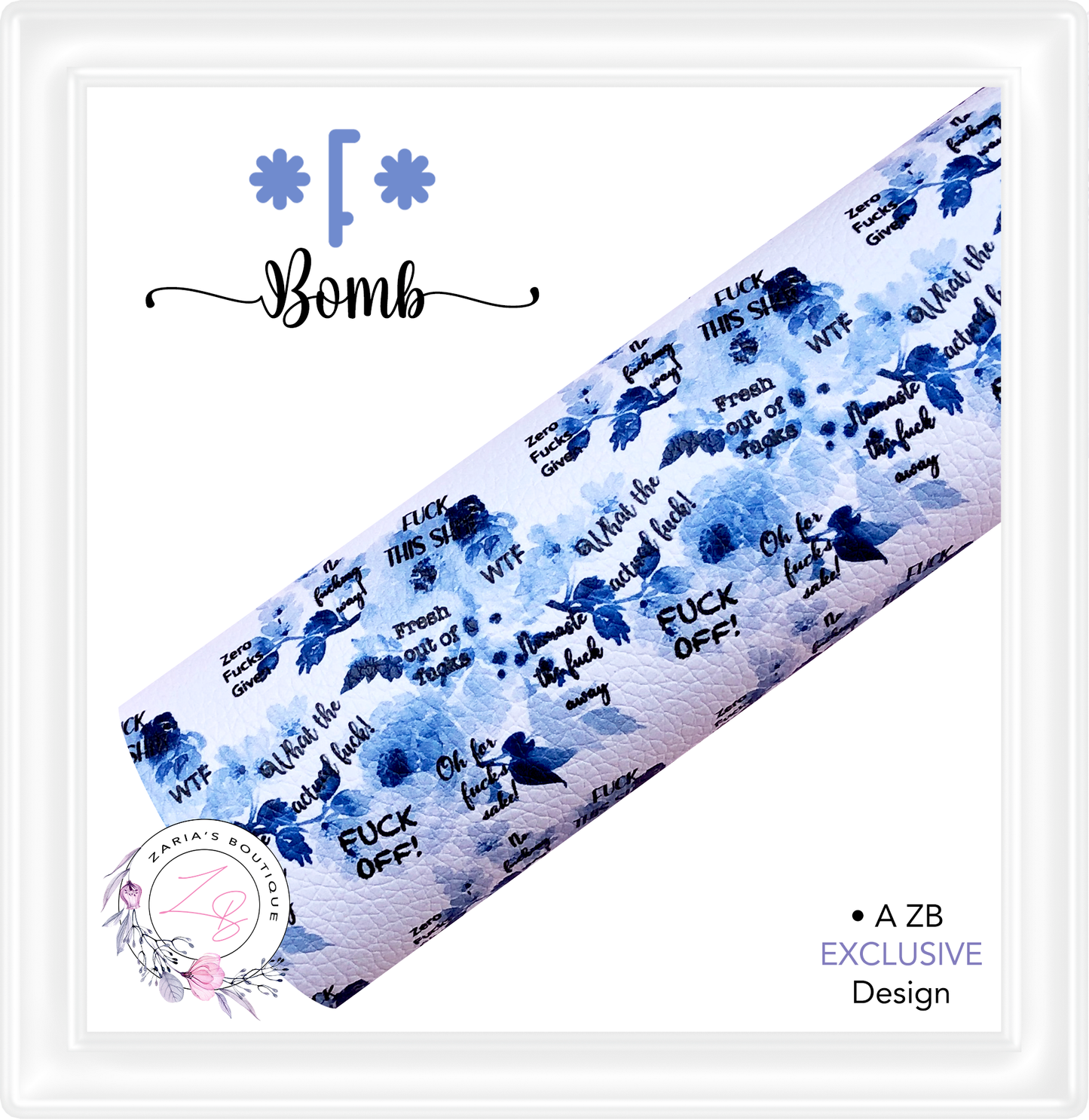 F Bomb Flatback PlanarResins ⋅ 4 Styles ⋅ Exclusive to ZB ⋅