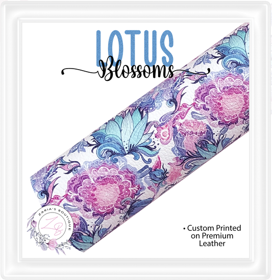 ⋅ Lotus Blossoms ⋅ Custom Premium Vegan Faux Leather ⋅