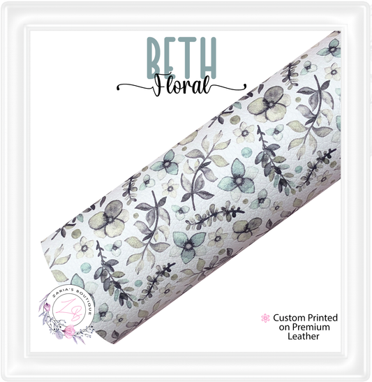 ⋅ Beth Floral ⋅ Custom Premium Vegan Faux Leather ⋅