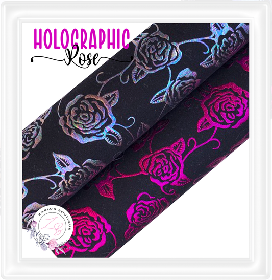 ⋅ Holographic Rose Floral ⋅ Silver Or Pink ⋅