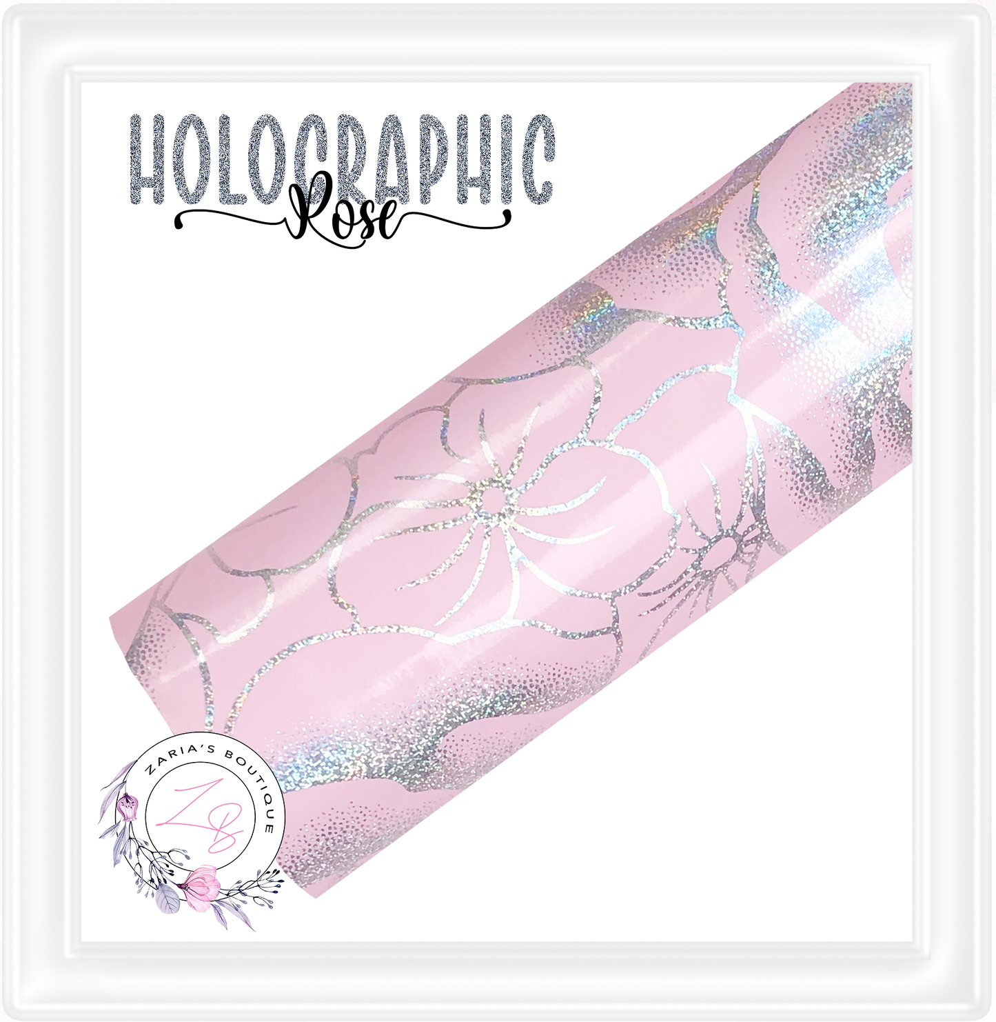 ⋅ Holographic Rose ⋅ Pink ⋅ Vegan Faux Leather