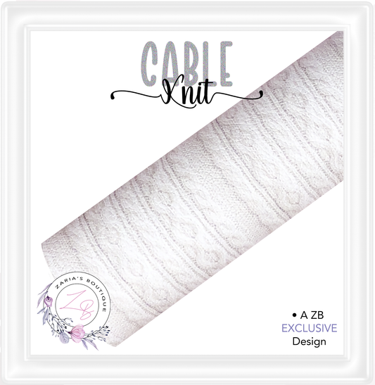 ⋅ Cozy Cable Knits ⋅ Premium Exclusive Vegan Faux Leather