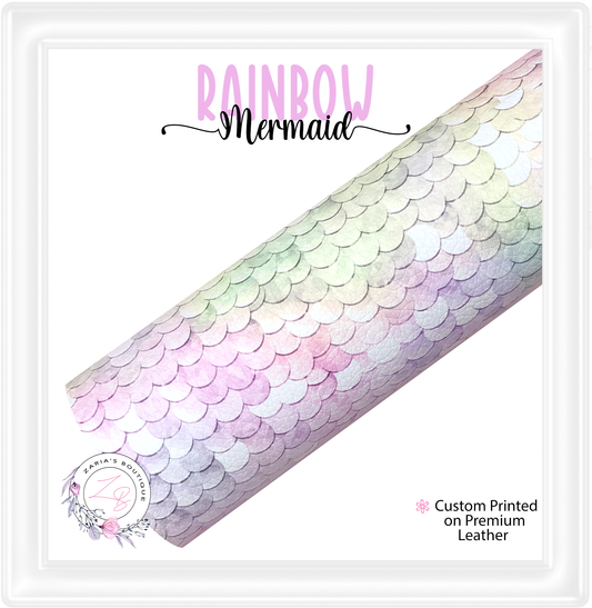 ⋅ Rainbow Mermaid ⋅ Pastel Scales ⋅ Premium Custom Vegan Faux Leather