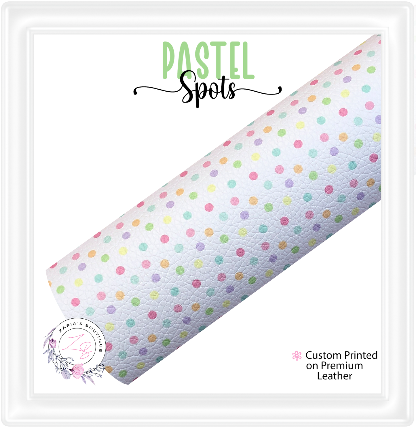⋅ Pastel Spots ⋅ Premium Custom Vegan Faux Leather