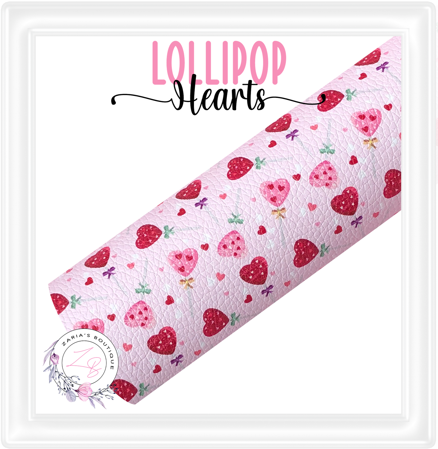 ⋅ Lollipop Hearts ⋅ Premium Custom Vegan Faux Leather