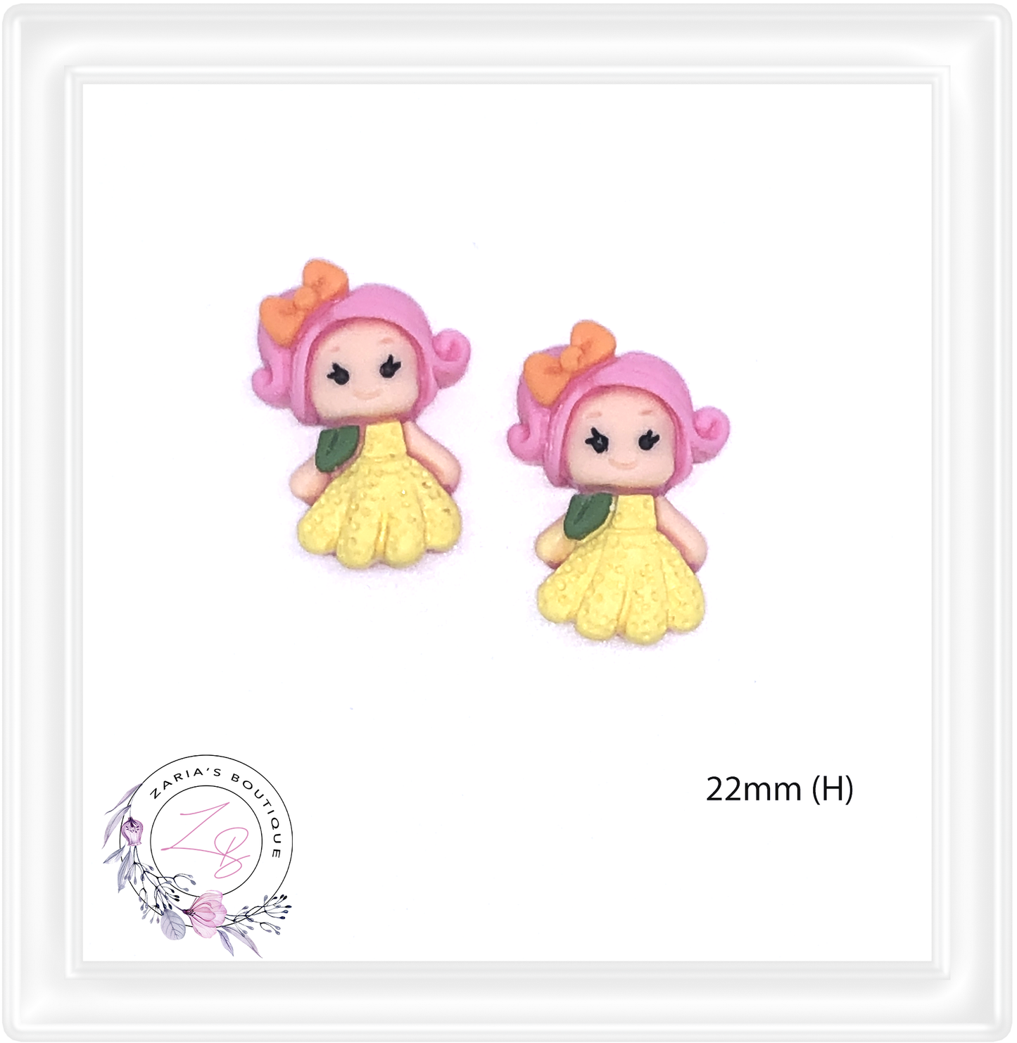 ⋅ Little Maids ⋅ Flatback Resin Bow Embellishments ⋅ 2 pieces