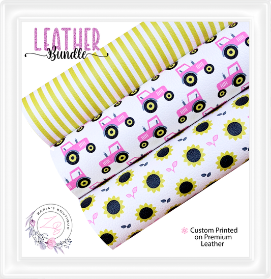 ⋅ Chartreuse Stripes ⋅ Premium Custom Vegan Faux Leather