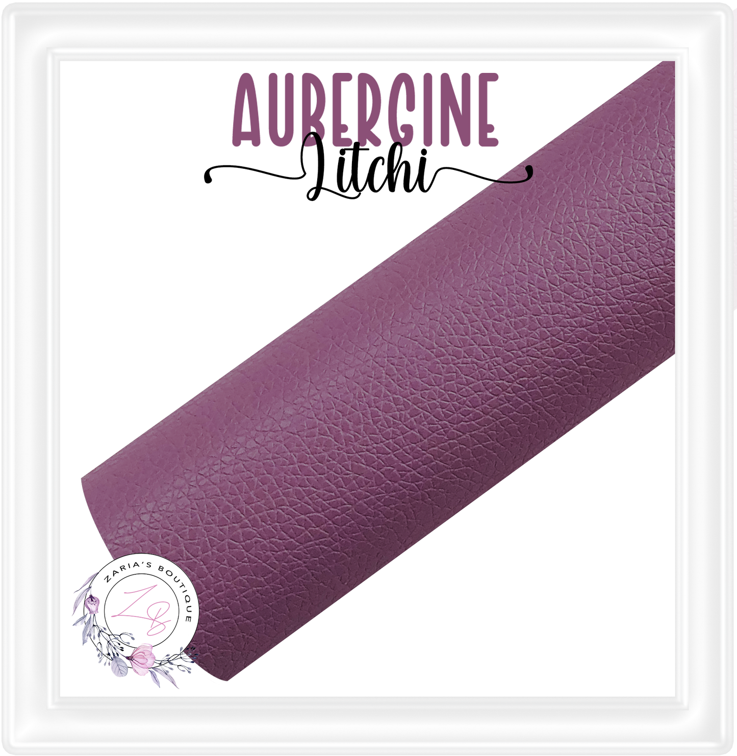 ⋅ Aubergine Purple ⋅ Litchi ⋅ Vegan Faux Leather