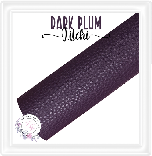 ⋅ Dark Plum Purple ⋅ Litchi ⋅ Vegan Faux Leather