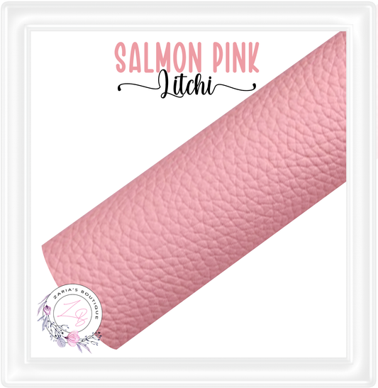 ⋅ Salmon Pink ⋅ Litchi ⋅ Vegan Faux Leather